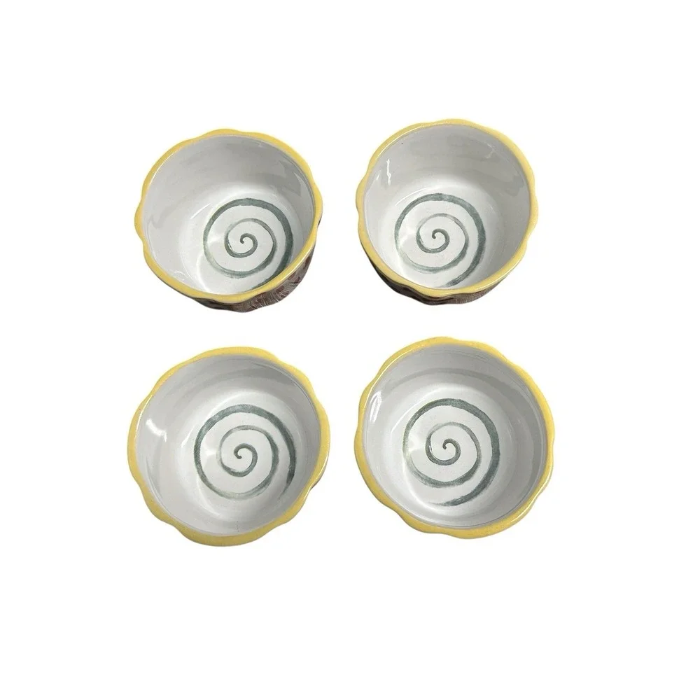 MacKenzie-Childs Carnaby Ramekins Set Of 4‎ Retired Portugal